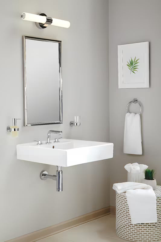 Chromový držák skleničky Grohe Essentials včetně skleničky se skrytým upevněním
