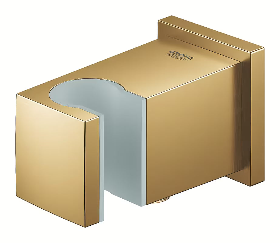 Podomítkový vývod Grohe Euphoria Cube s nástěnným držákem sprchy v povrchu Cool Sunrise brushed.