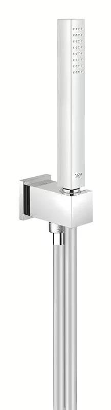 Chromový sprchový set Grohe Euphoria Cube s ruční sprchou, nástěnným držákem a sprchovou hadicí