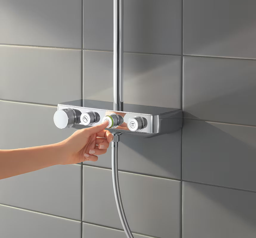 Chromový sprchový systém Grohe Euphoria SmartControl s termostatem, hlavovou sprchou 310 mm a ruční sprchou