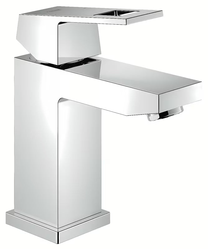 Chromová umyvadlová páková baterie Grohe Eurocube bez výpusti s hranatým minimalistickým designem