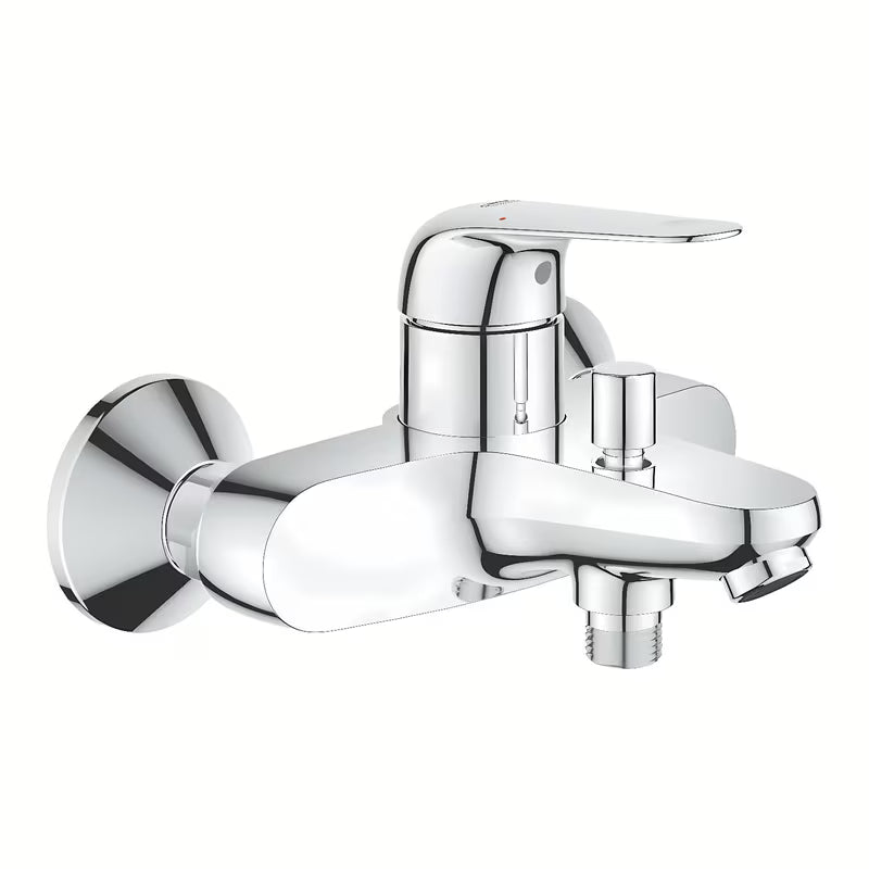 Chromová nástěnná vanová baterie Grohe Euroeco s pákovým ovládáním a přepínačem vana sprcha