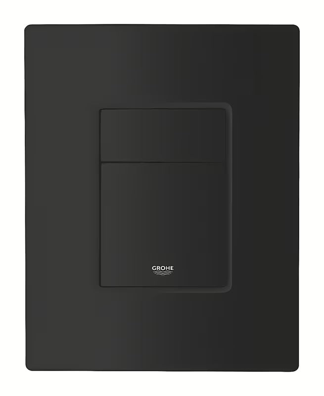 Ovládací tlačítko Grohe Even v provedení matt black s duálním splachováním