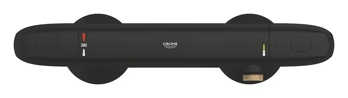 Termostatická nástěnná sprchová baterie Grohe Grohtherm 1000 v matné černé barvě