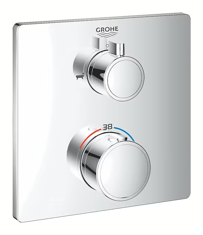 Podomítková termostatická sprchová baterie Grohe Grohtherm v chromovém provedení