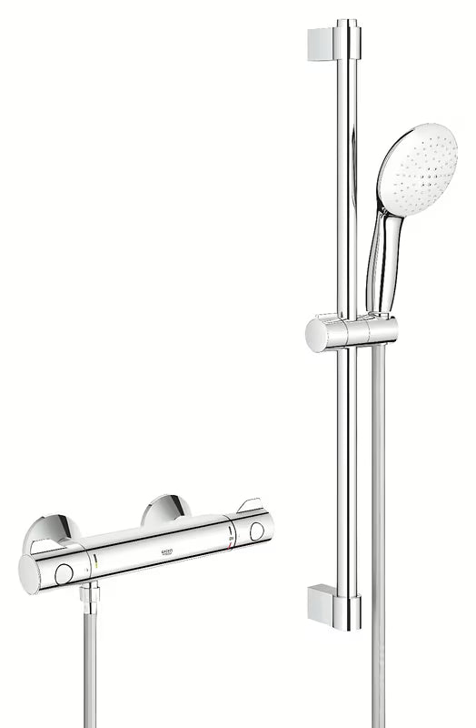 Grohe Grohtherm 800 termostatická sprchová baterie v chromu se sprchovou soupravou s tyčí
