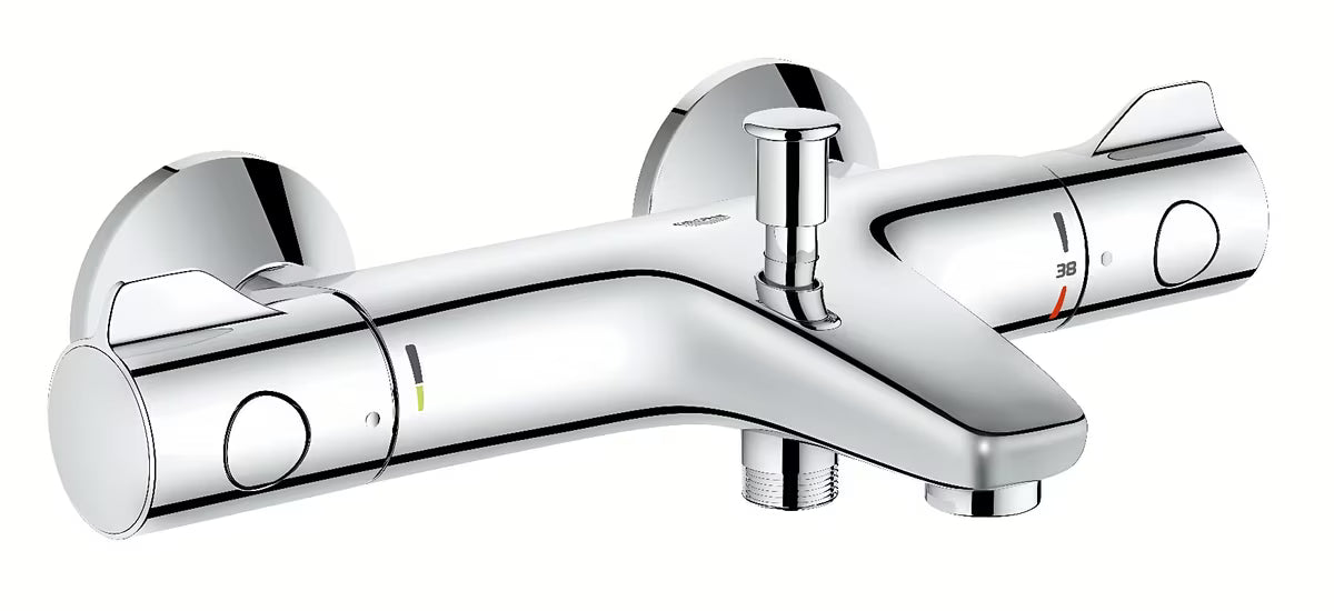 Termostatická nástěnná vanová baterie Grohe Grohtherm 800 v chromovém provedení s přepínačem vana sprcha.