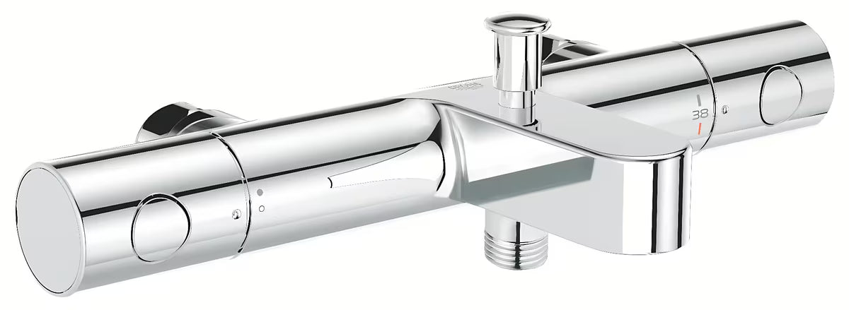 Chromová termostatická nástěnná vanová baterie Grohe Grohtherm 800 Cosmopolitan pro vanu a sprchu