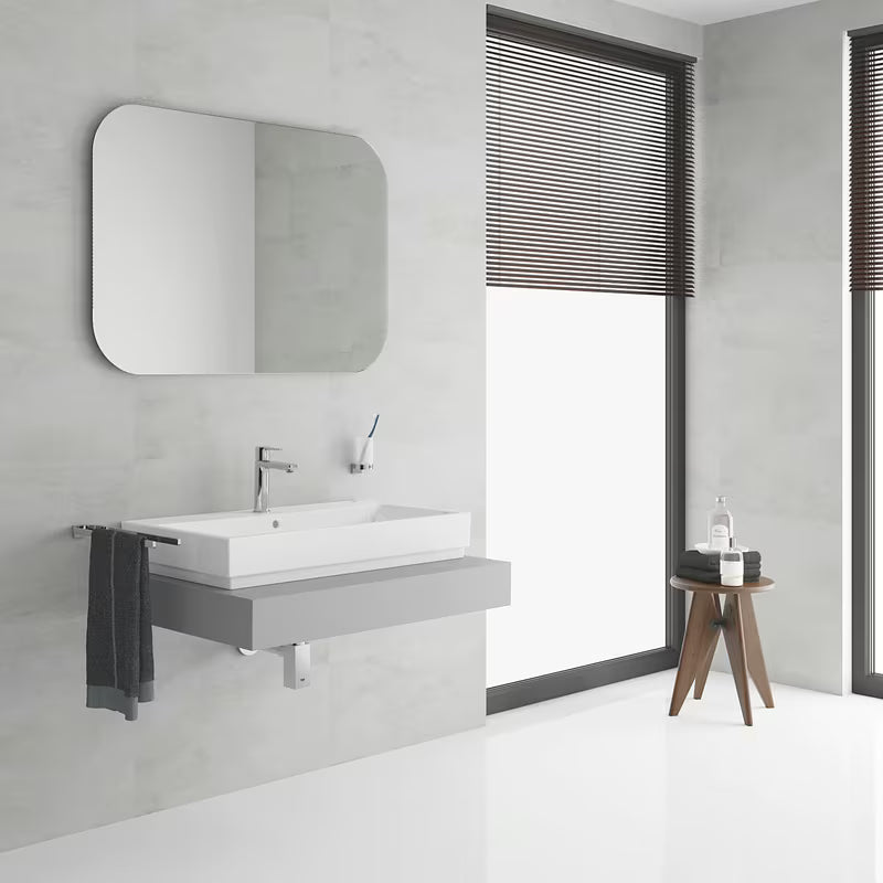 Chromová páková umyvadlová baterie Grohe Lineare s clic-clacem a minimalistickým designem