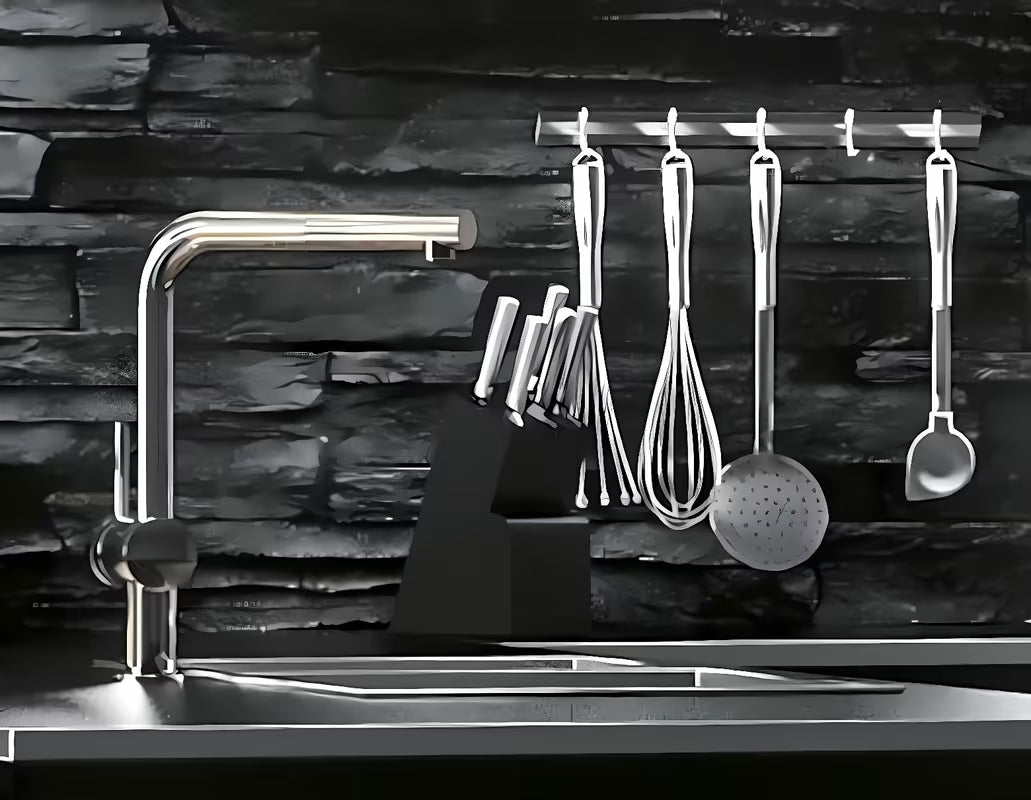 Chromová dřezová baterie Grohe Minta s vysokou L výpustí a vytahovací sprškou