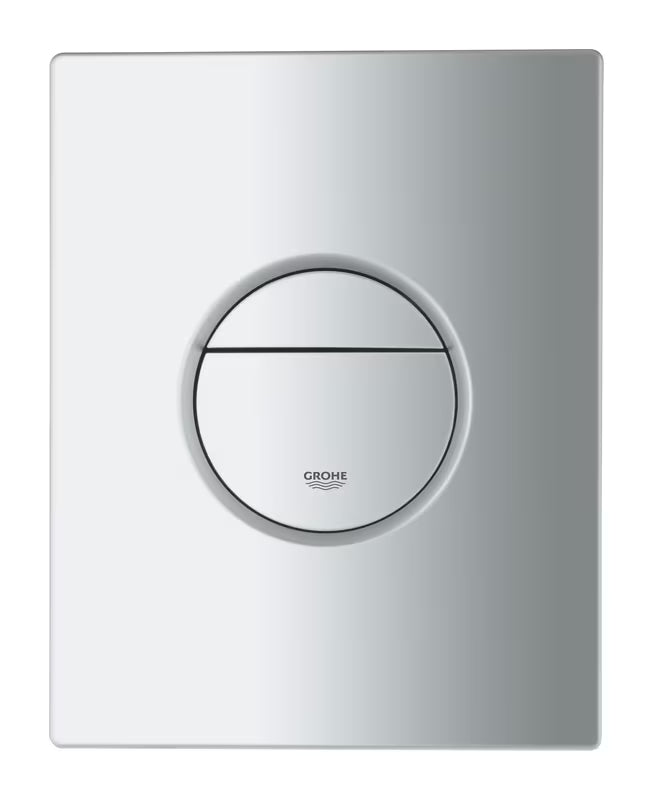 Chromové ovládací splachovací tlačítko Grohe Nova Cosmopolitan s duálním splachováním a funkcí start/stop