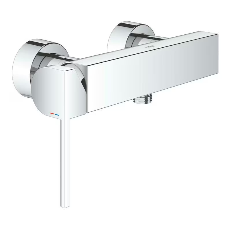 Nástěnná páková sprchová baterie Grohe Plus v chromovém provedení.