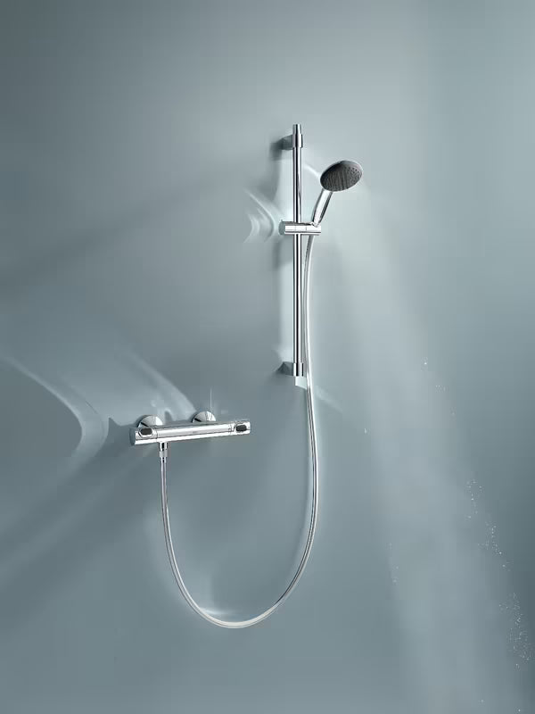 Grohe Precision Flow termostatická sprchová baterie v chromu se sprchovou soupravou a tyčí