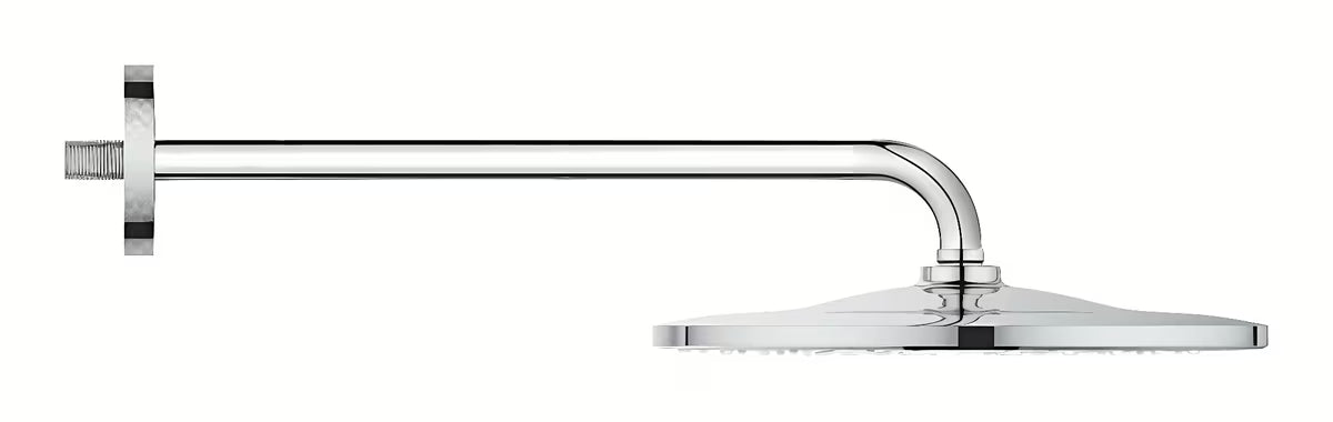 Grohe Rainshower Mono hlavová sprcha včetně sprchového ramena v chromovém provedení s průměrem 31 cm.