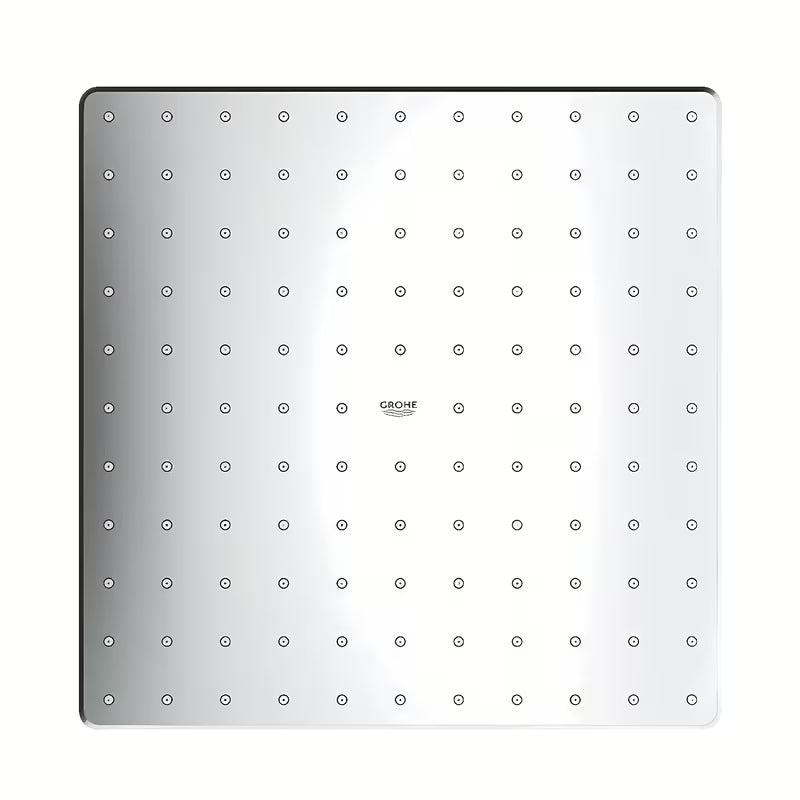Chromová hlavová sprcha Grohe Rainshower 310 Mono Cube s hranatým tvarem a režimem PureRain.