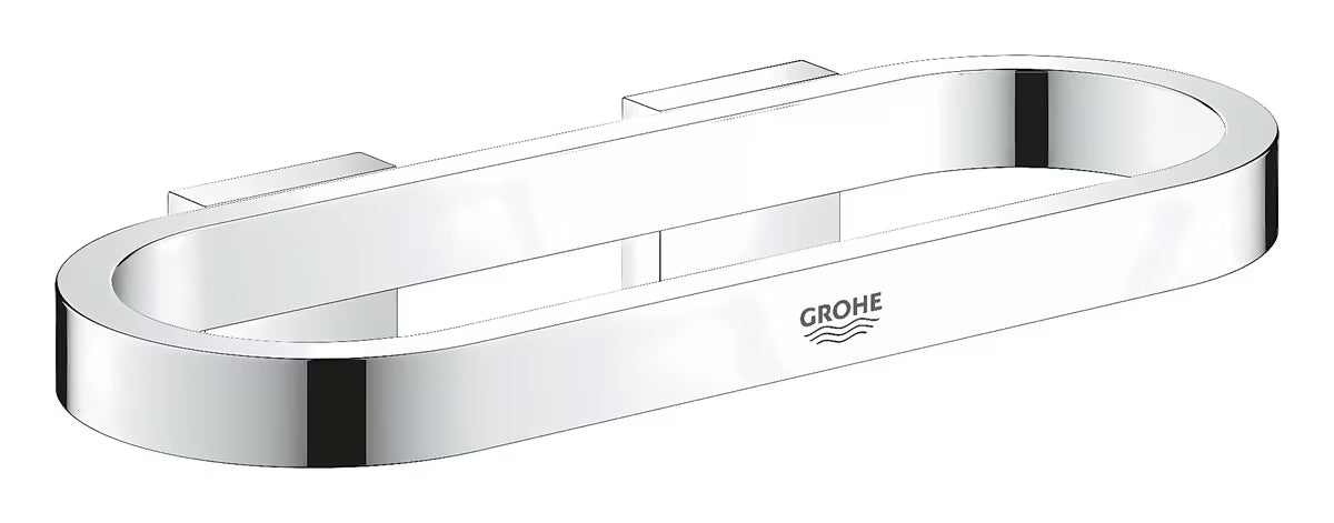 Chromový kroužek na ručníky Grohe Selection se skrytým upevněním na stěnu