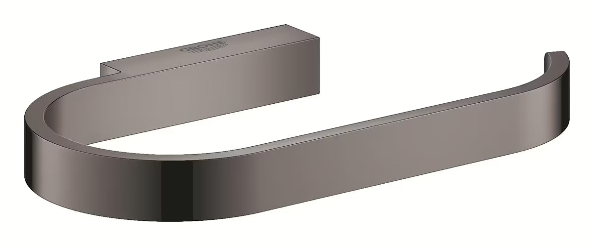 Držák toaletního papíru Grohe Selection bez krytu v provedení hard graphite se skrytým upevněním na stěnu.