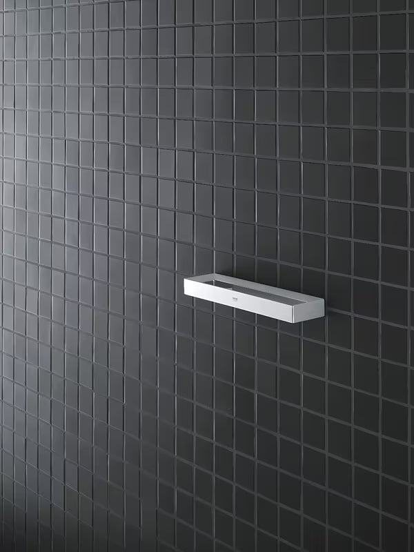 Chromový kroužek na ručníky Grohe Selection Cube se skrytým upevněním na stěnu