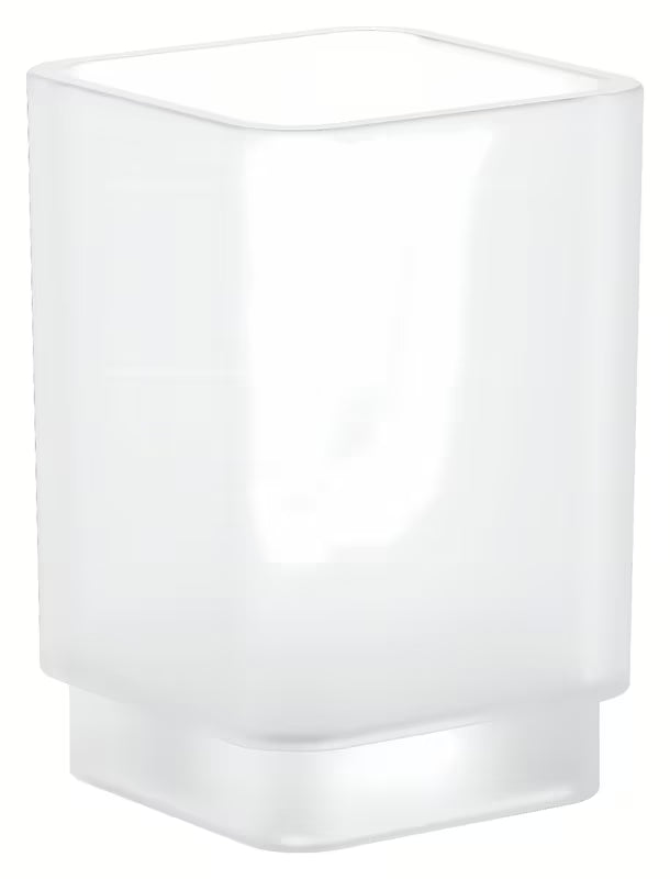 Skleněná sklenička Grohe Selection Cube na kartáčky a zubní pastu do koupelny