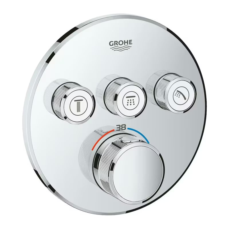 Podomítková termostatická sprchová baterie Grohe Grohtherm SmartControl v chromovém provedení se třemi ventily