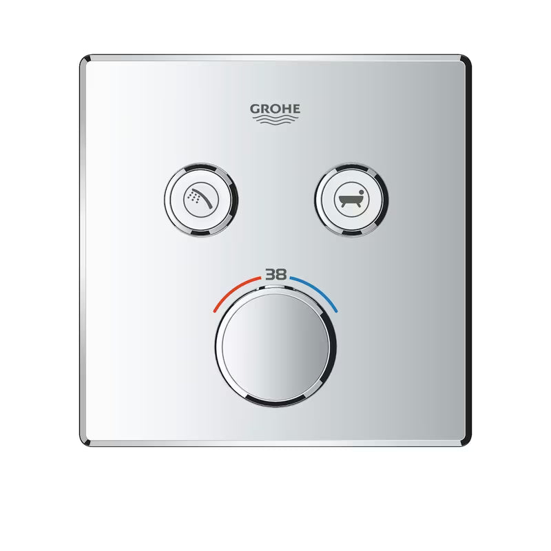 Chromová podomítková termostatická sprchová baterie Grohe Grohtherm SmartControl s tlačítkovým ovládáním