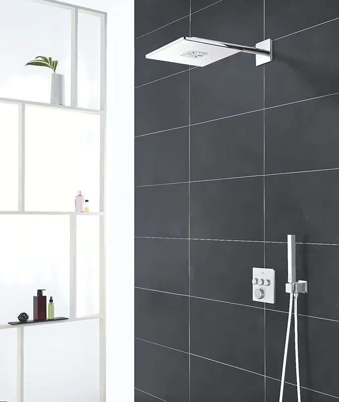 Podomítková termostatická sprchová baterie Grohe Grohtherm SmartControl v barvě Moon White se třemi ventily