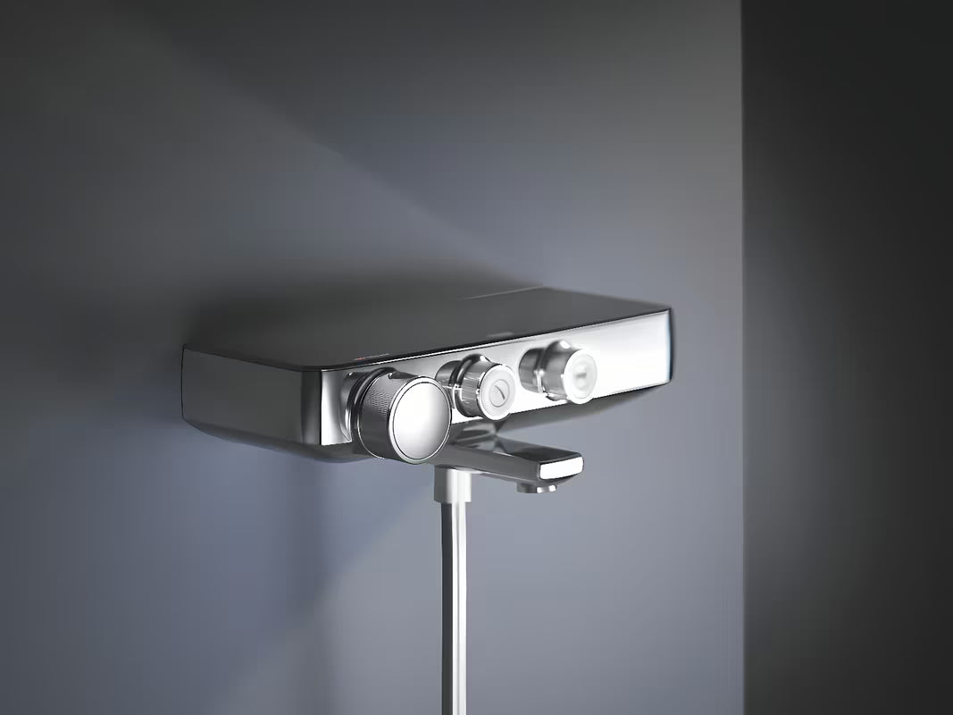 Chromová termostatická vanová baterie Grohe Grohtherm SmartControl pro přepínání mezi vanou a sprchou