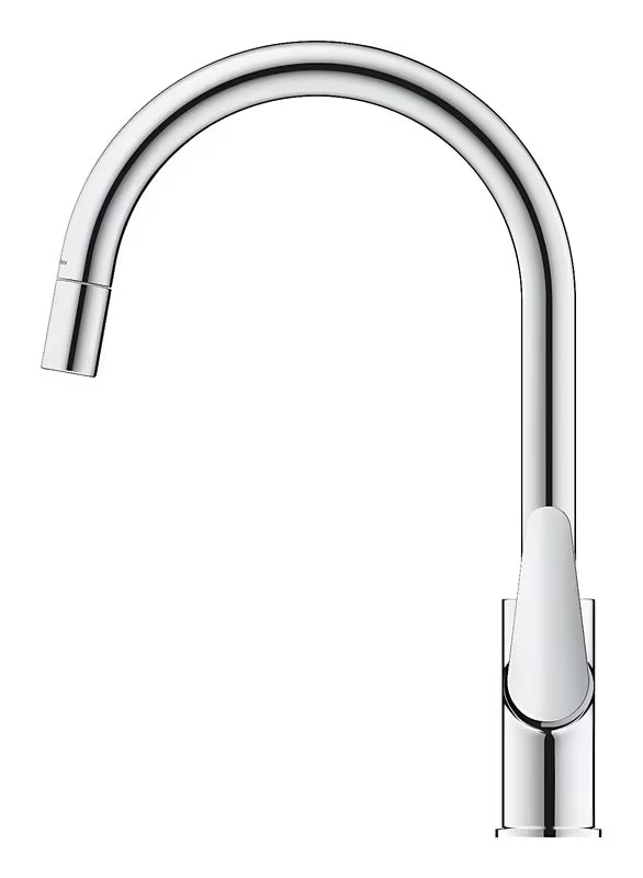 Chromová dřezová baterie Grohe Start Curve s vysokou otočnou výpustí a výsuvnou sprchou