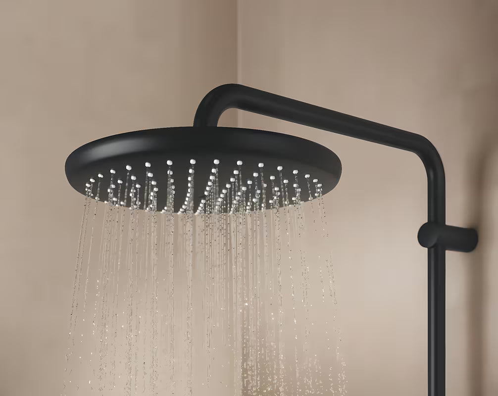 Grohe Tempesta System sprchový systém s termostatickou baterií v matné černé barvě