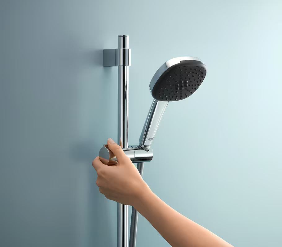 Chromový sprchový set Grohe Vitalio Comfort s ruční sprchou, sprchovou tyčí a hadicí