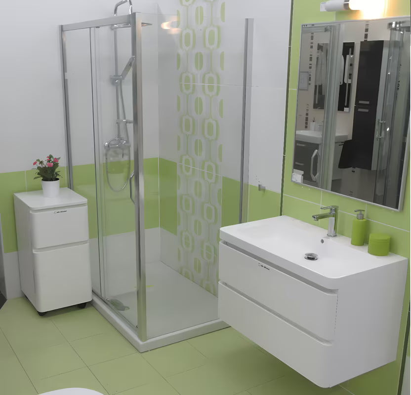 Dušo durų šoninė sienelė Hüppe Next 80 cm, blizgaus chromo spalvos, su skaidriu stiklu