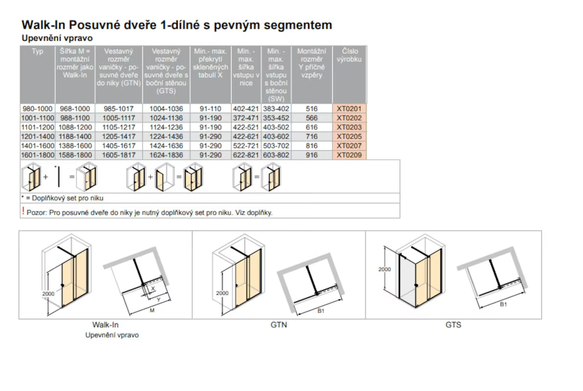 Sprchová zástěna Walk-In Hüppe Xtensa pure 140 cm v lesklém chromu s čirým sklem a posuvným systémem.
