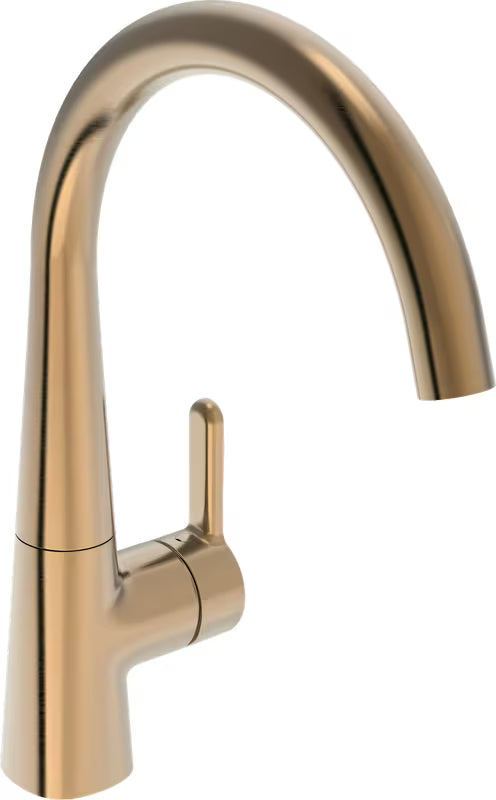 Hansa Designo dřezová baterie v provedení broušený bronz s otočným výtokovým ramínkem a pákovým ovládáním.