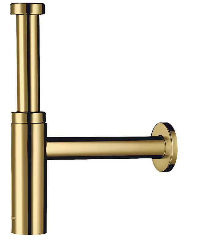 Umyvadlový sifon Hansgrohe Flowstar S v lesklé zlaté s moderním pravoúhlým designem