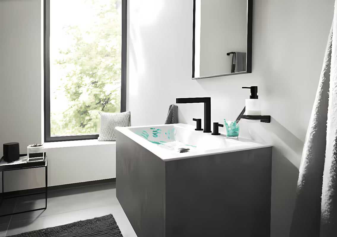Hansgrohe AddStoris nástěnný dávkovač tekutého mýdla s držákem v matné černé barvě