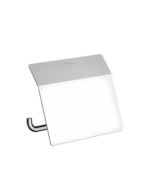 Chromový nástěnný držák toaletního papíru Hansgrohe AddStoris s krytem