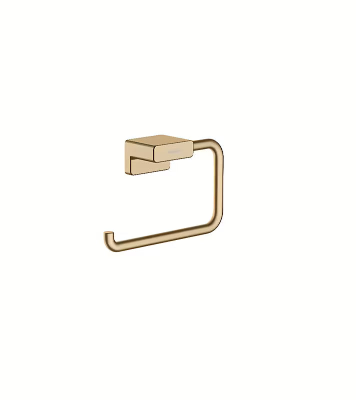 Nástěnný držák toaletního papíru Hansgrohe AddStoris v povrchové úpravě kartáčovaný bronz.