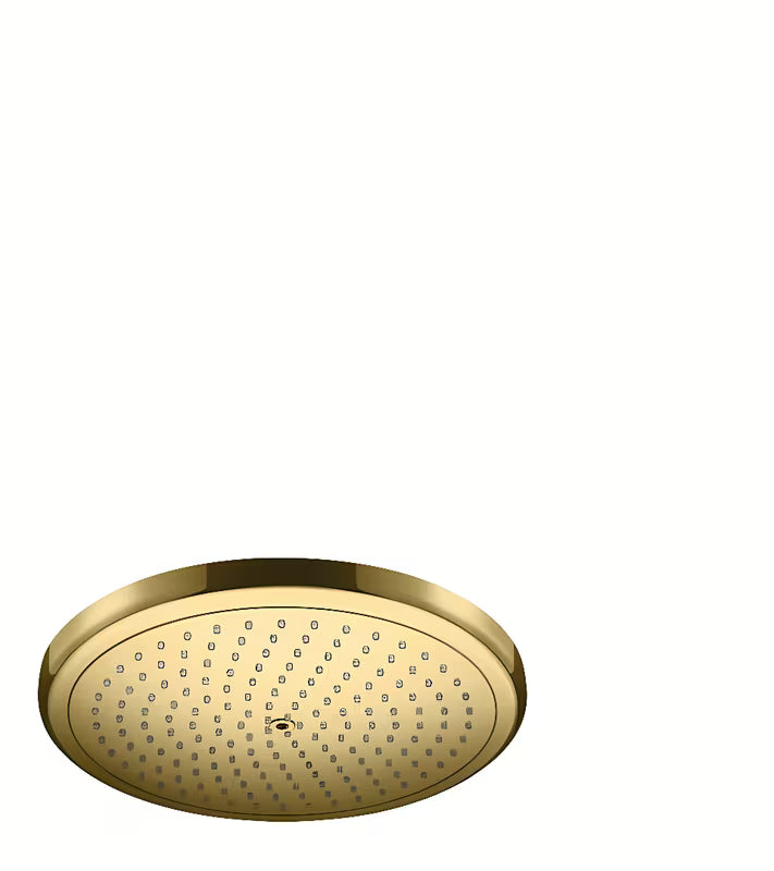 Kulatá hlavová sprcha Hansgrohe Croma 280 mm v leštěném vzhledu zlata s proudem RainAir