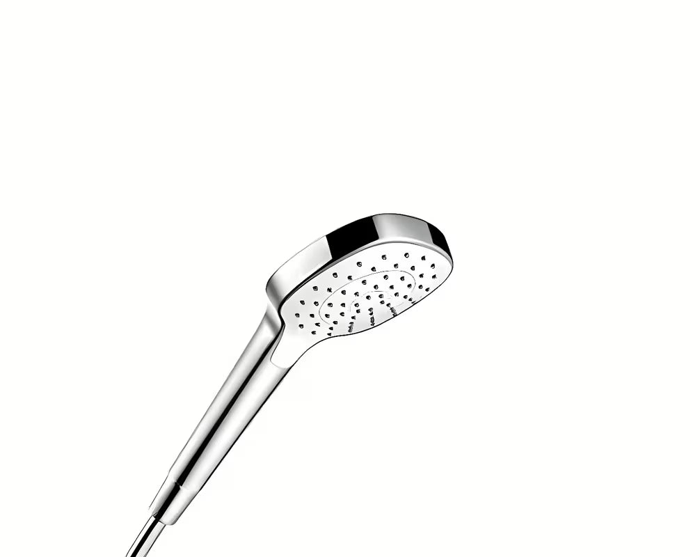 Hansgrohe Croma Select E sprchový set v provedení bílá a chrom s ruční sprchou, tyčí Unica a hadicí