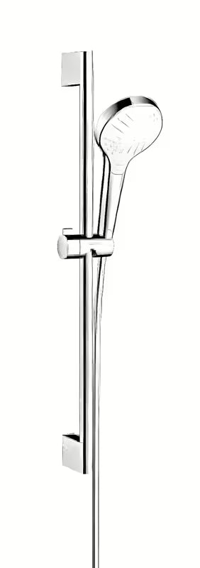 Sprchový set Hansgrohe Croma Select S v bílé a chromu s ruční sprchou 3jet, tyčí Unica a hadicí 1,60 m.