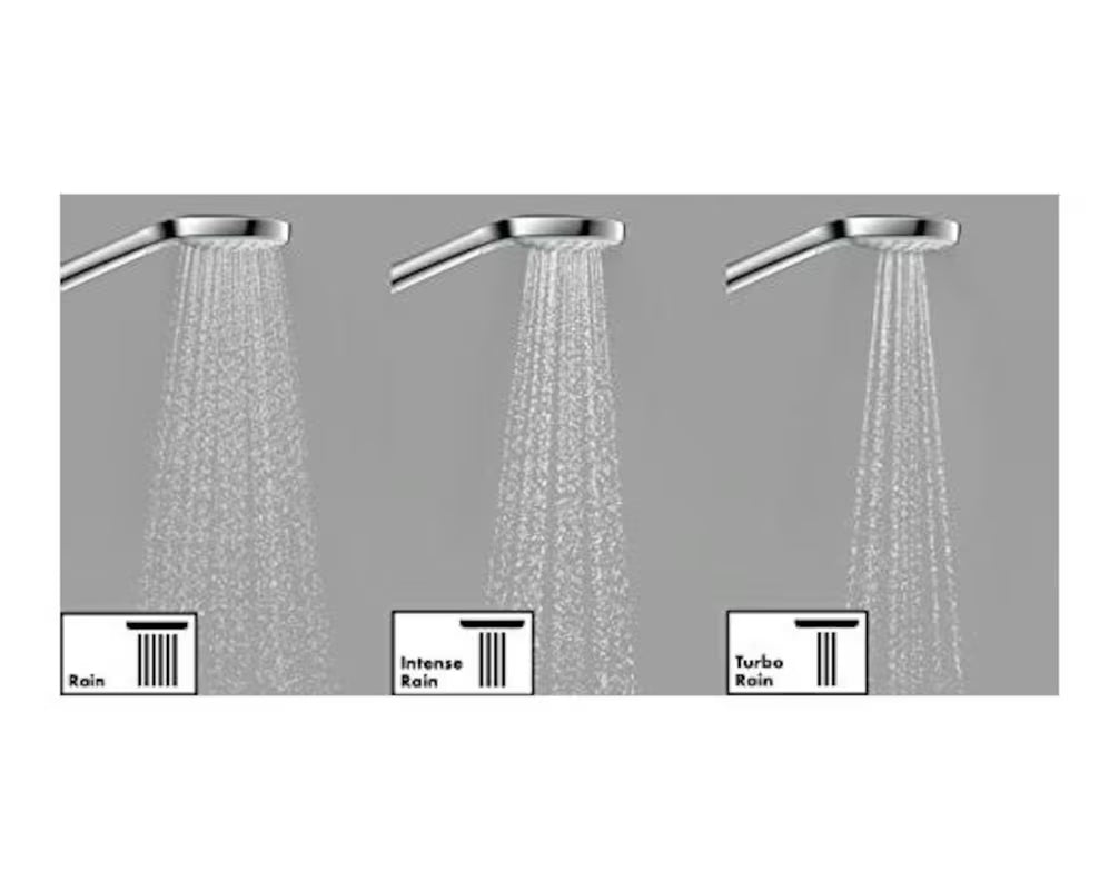 Sprchový set Hansgrohe Croma Select S v bílé a chromu s ruční sprchou 3jet, tyčí Unica a hadicí 1,60 m.