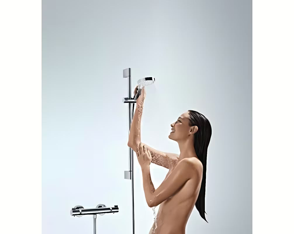 Sprchový set Hansgrohe Croma Select S v bílé a chromu s ruční sprchou 3jet, tyčí Unica a hadicí 1,60 m.