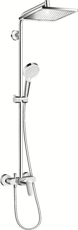 Hansgrohe Crometta E sprchový systém v chromu s horní sprchou 240x240 mm a ruční sprchou