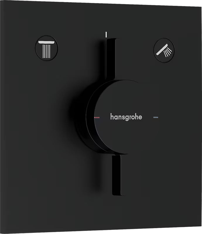 Hansgrohe DuoTurn E podomítková sprchová baterie pro 2 spotřebiče v matné černé barvě