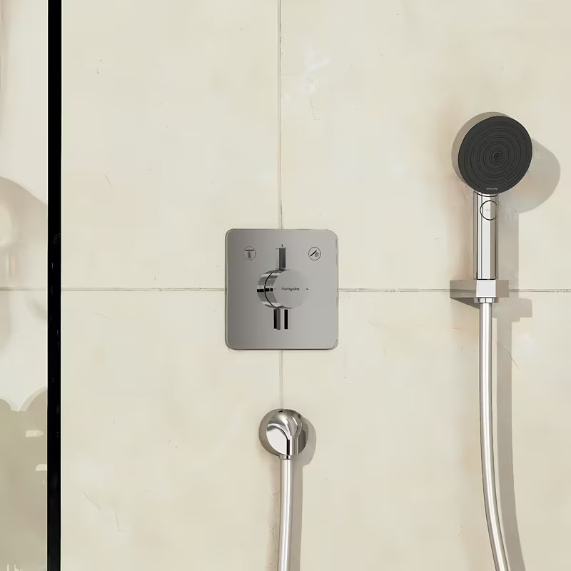 Podomítková sprchová baterie hansgrohe DuoTurn Q v chromovém provedení pro ovládání dvou spotřebičů