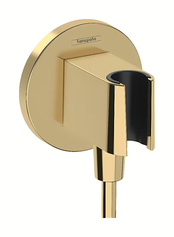 Hansgrohe FixFit S podomítkový vývod s držákem sprchy v leštěném vzhledu zlata