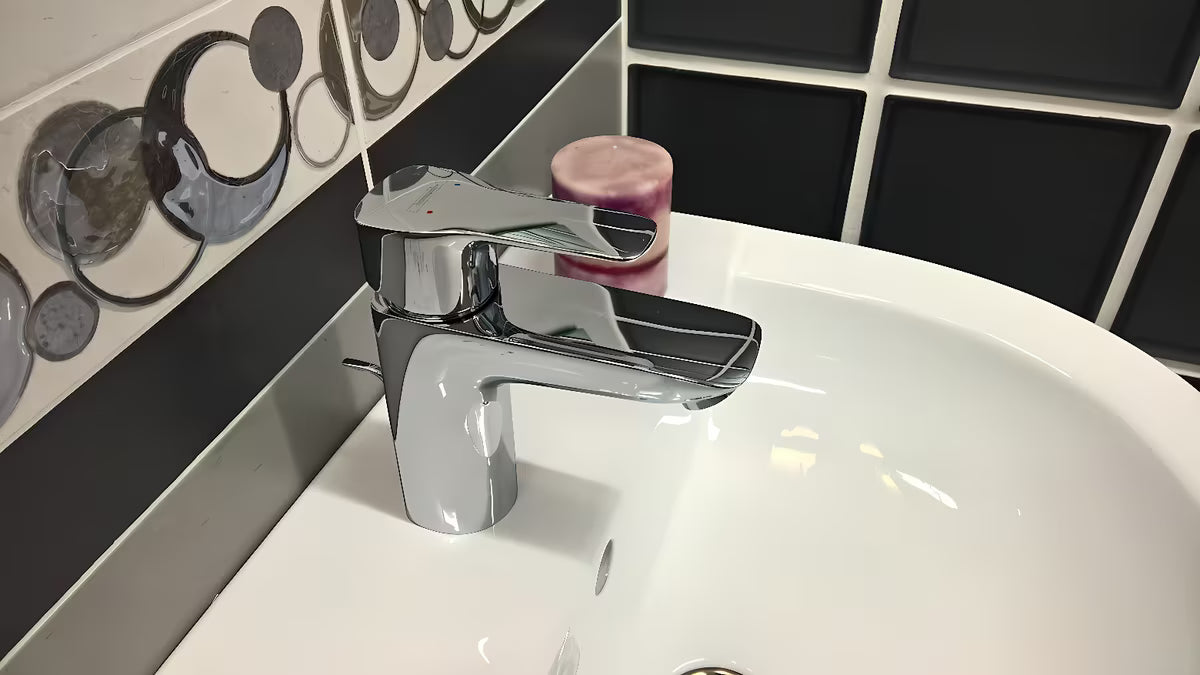 Chromová páková stojánková umyvadlová baterie Hansgrohe HG248 s výpustí