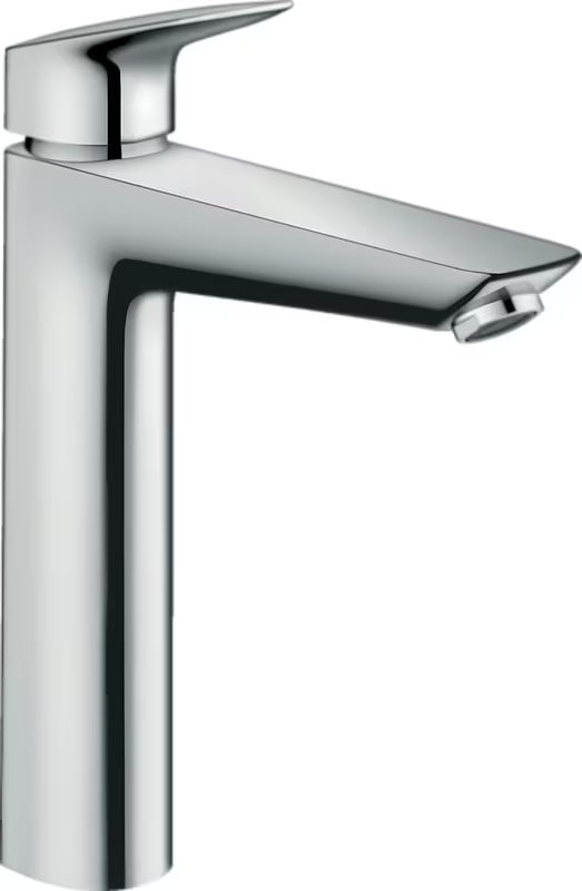 Chromová páková umyvadlová baterie Hansgrohe Logis s výpustí s táhlem v moderním designu SoftCube.