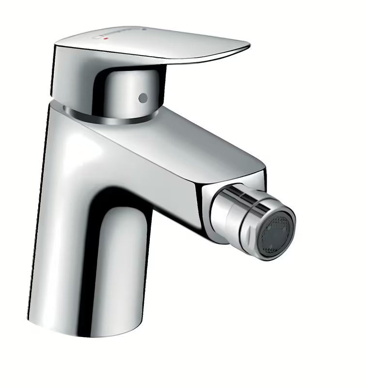 Chromová páková bidetová baterie Hansgrohe Logis s výpustí a perlátorem s kulovým kloubem