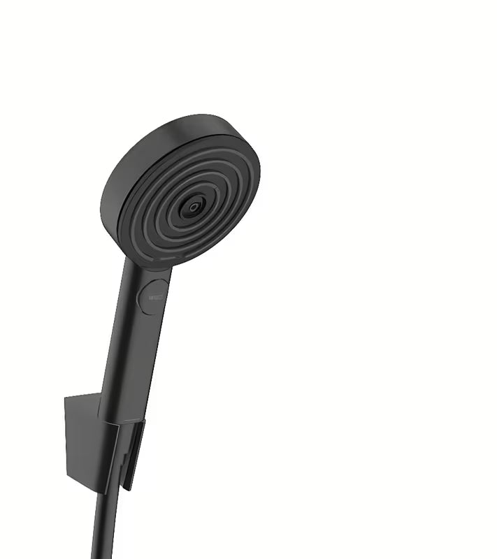 Vanový sprchový set Hansgrohe Pulsify Select v matně černé s ruční sprchou 105 mm, držákem a hadicí 1,60 m.